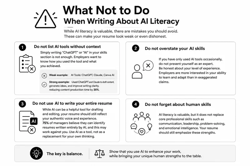 Common AI literacy resume mistakes and how to fix them